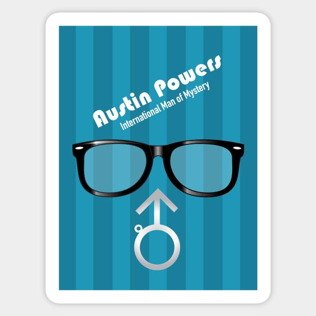 Austin Powers - Alternative Movie Poster Sticker by MoviePosterBoy